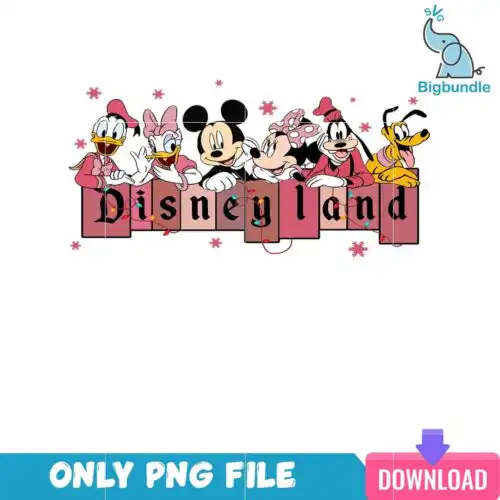 Pink Disneyland Christmas PNG