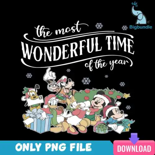 Disney Christmas The Most Wonderful Time PNG