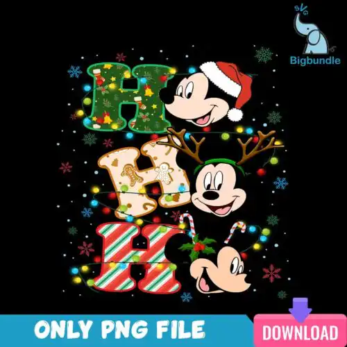 Ho Ho Ho Disney Mickey Mouse PNG