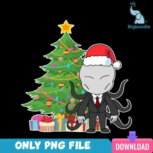 Christmas Chibi Slender Man PNG