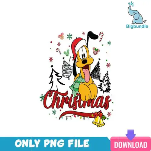 Disney Pluto Merry Christmas PNG