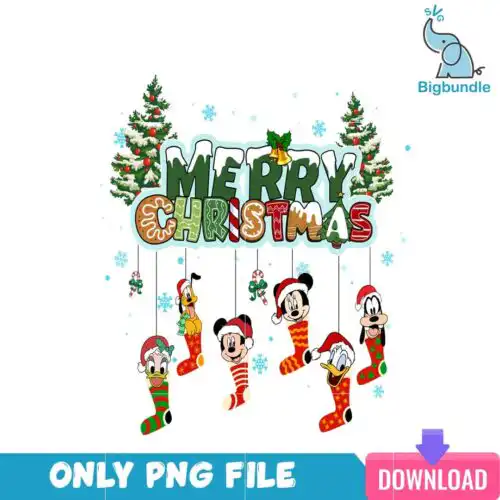 Disney Christmas Socks PNG