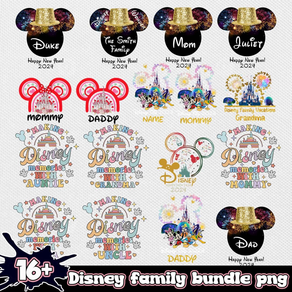 Disneyfamilypngbundle