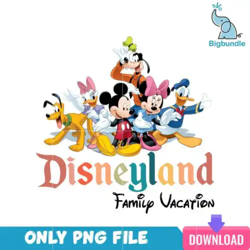 Disneyland Black Family Vacation PNG