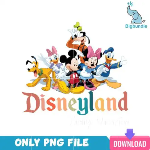 Disneyland White Family Vacation PNG