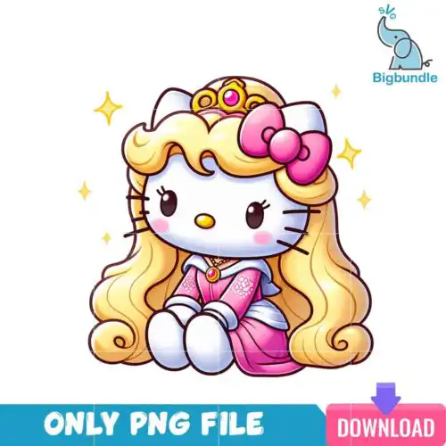 Disney Princess Aurora Hello Kitty PNG