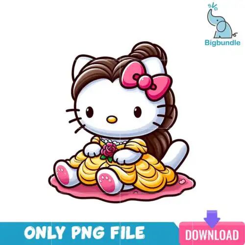 Disney Princess Belle Hello Kitty PNG