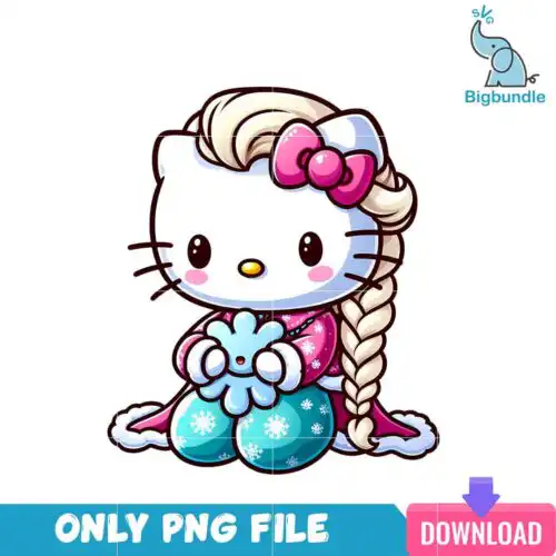 Disney Princess Elsa Hello Kitty PNG