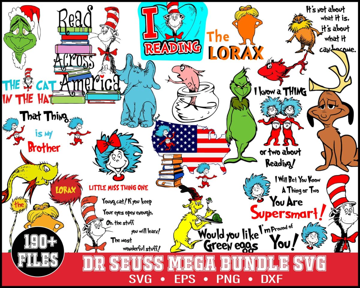 Dr Seuss 190 bundle svg