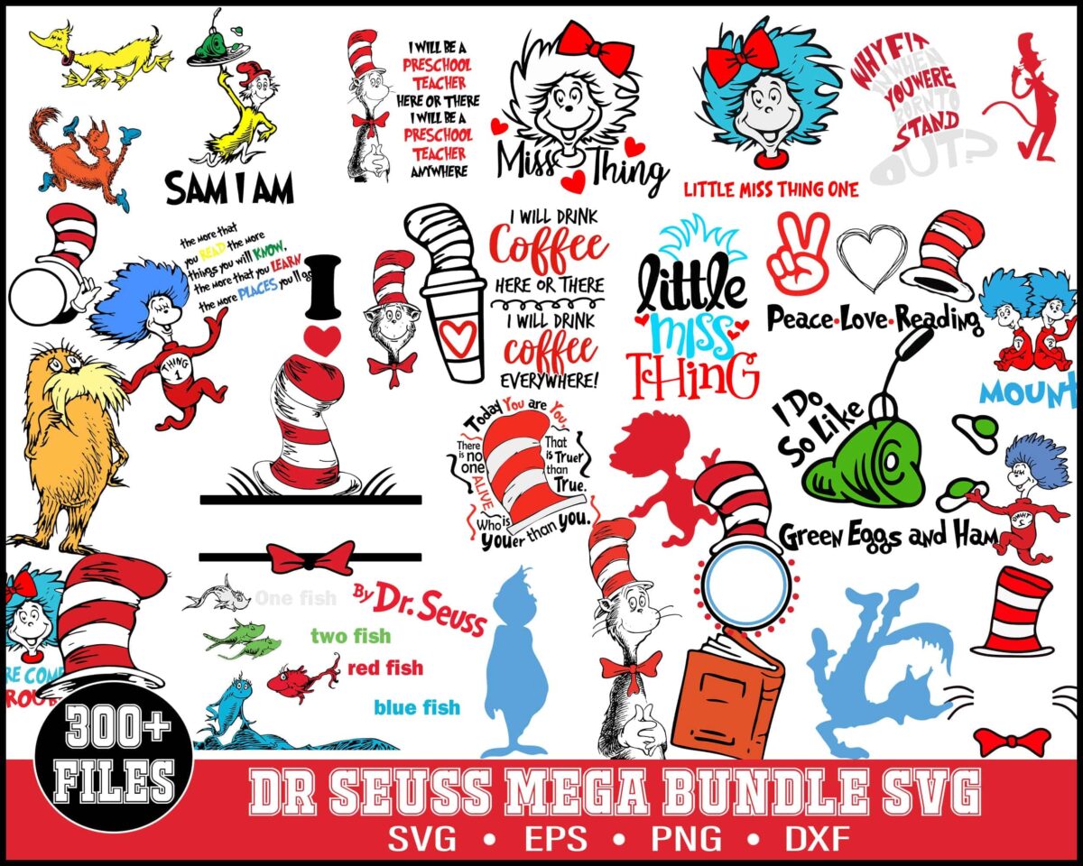 Dr Seuss 300 bundle svg