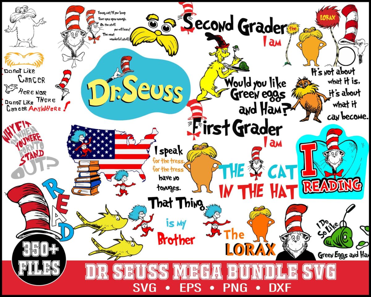 Dr Seuss 350 bundle svg