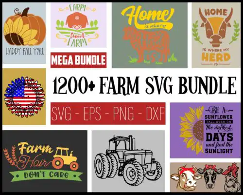 Farm_SVG_Bundle_1200.jpg 1200+ Farm SVG Bundle 1.0 Digital Dowload, Bundle svg, eps, png, dxf