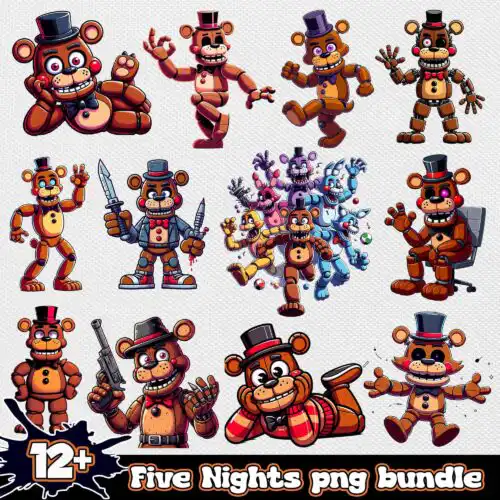 FiveNightspngbundle.jpg Five Nights at Freddys PNG bundle