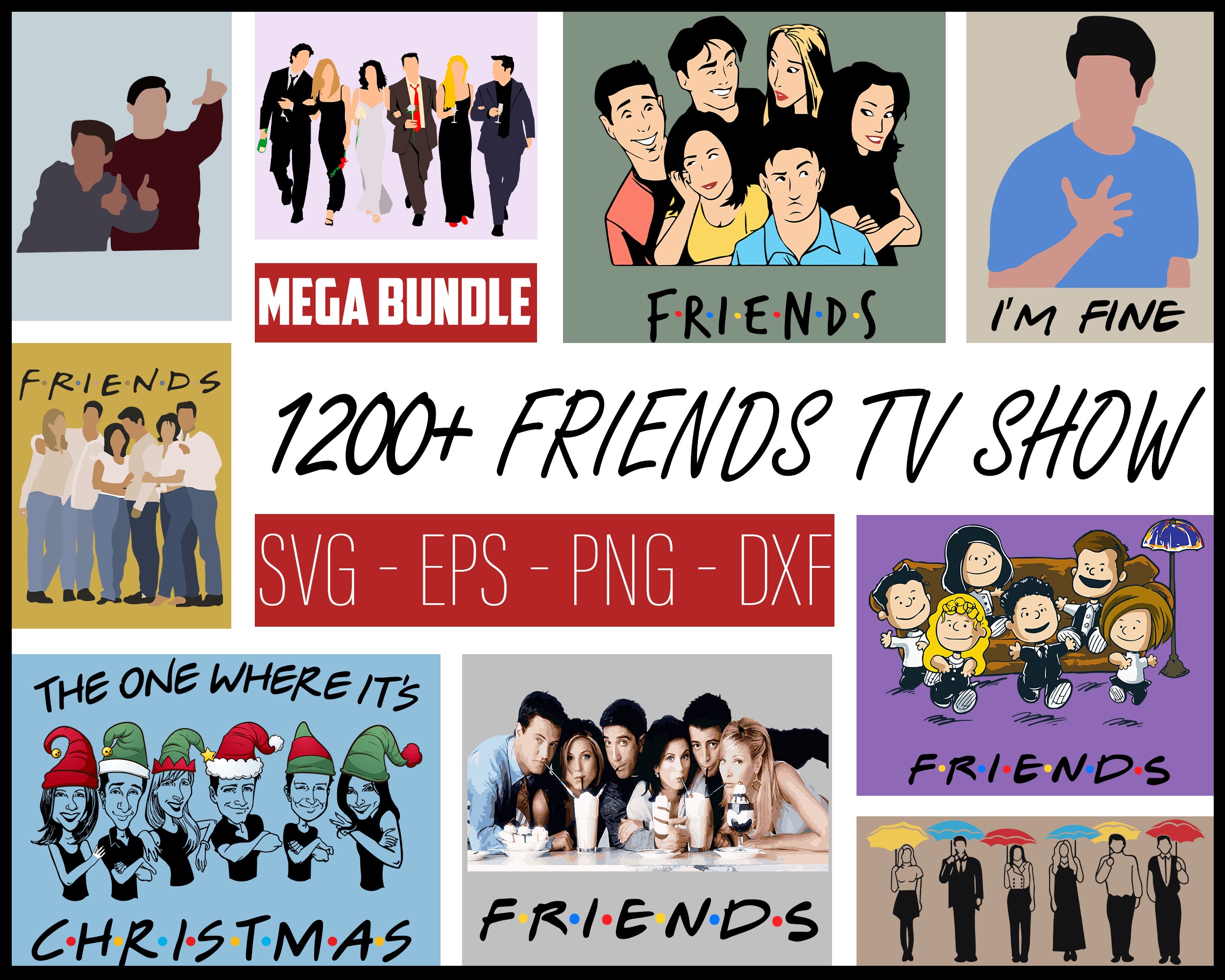1200+ Friends TV Show svg, Bundle friends tv show svg