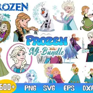 frozensvg.jpg Frozen characters SVG collection with Elsa, Anna, Olaf and Kristoff in full colour on a white background