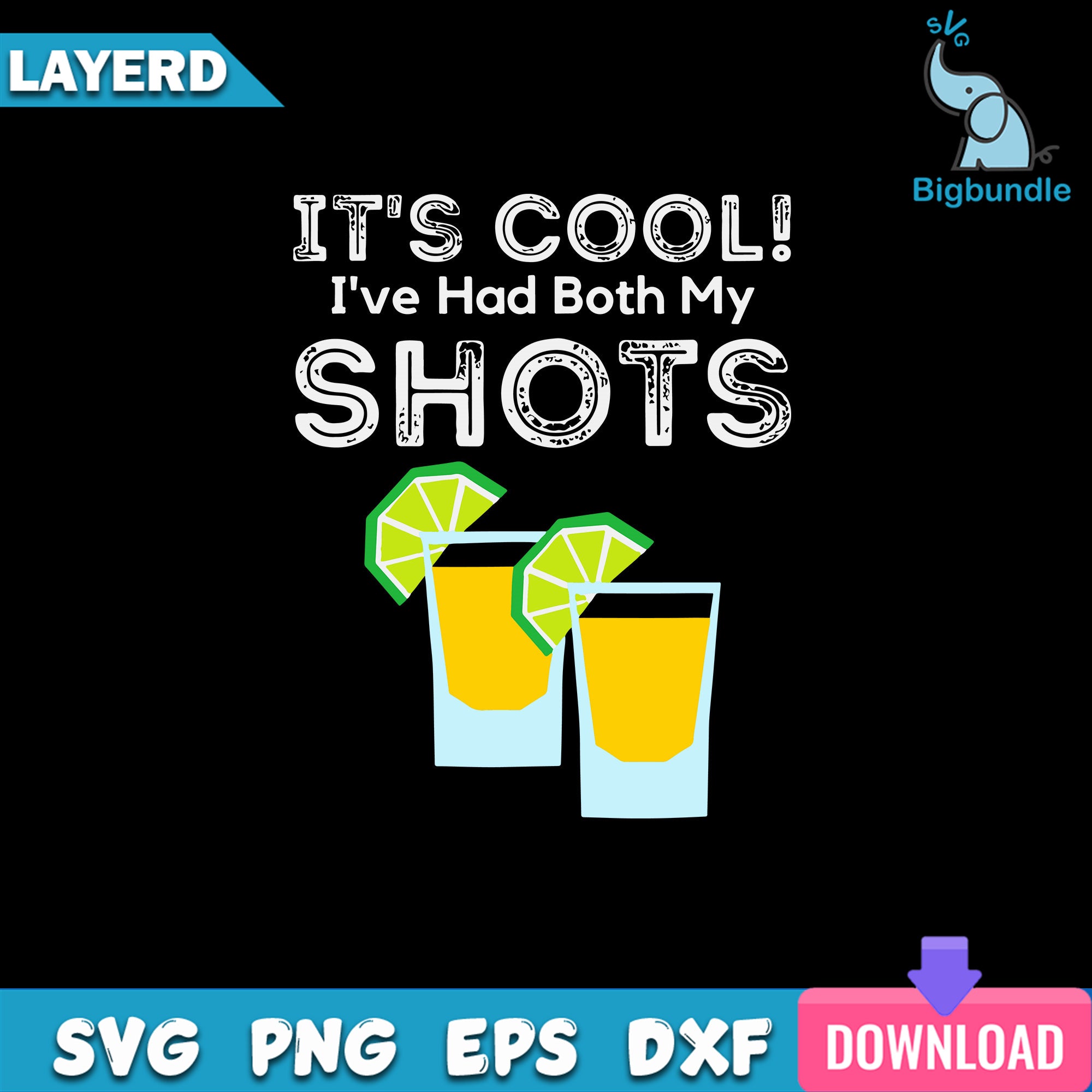 It's Cool I've Had Both My Shots Svg, Funny Tequila, Drinking Svg