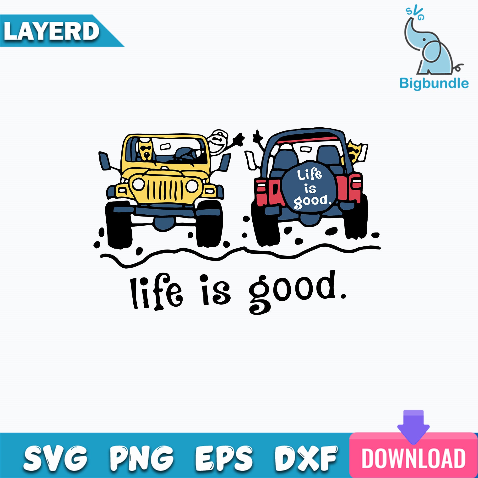 Jeep Life Is Good SVG, Jeep Car Lover, Drive Jeep SVG