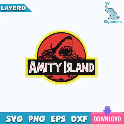 Jurassic Park Amity Island Shark Svg, Jurassic Park Svg