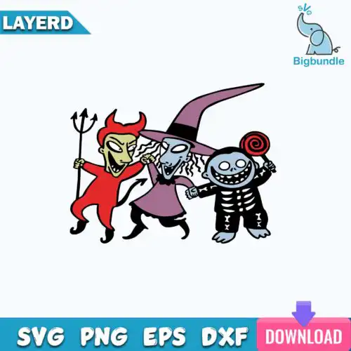 Lock Shock and Barrel SVG, Nightmare Before Christmas SVG