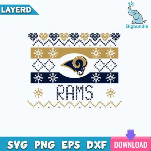 Los Angeles Rams Fair Isle Svg, La Rams Logo Svg, Sport Svg