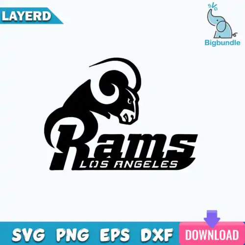 Los Angeles Rams Black Svg, American Football Team Svg