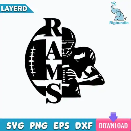 Rams Football SVG, Los Angeles Rams Football Team svg