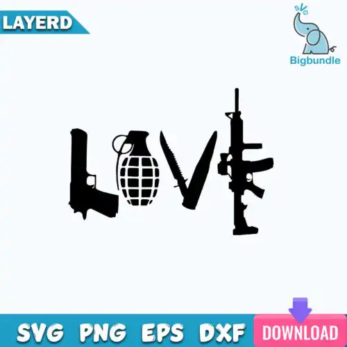 Buy Rifle Svg, Gun Svg, Bullet Svg