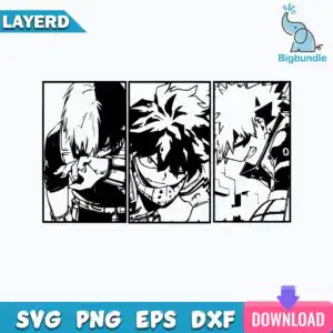 funnyquotes_1345.jpg Black and white triptych of three anime style male characters in vertical comic panels