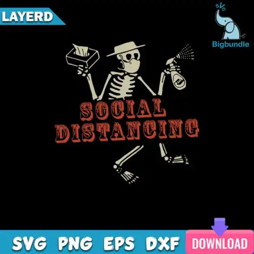 Social Distancing Skeletons PNG