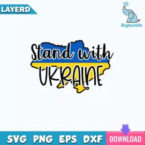 funnyquotes_1781.jpg Stand with UKRAINE graphic with Ukraine map in blue and yellow flag colors