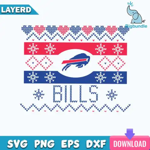Buffalo Bills Fair Isle Svg, Buffalo Bills Svg