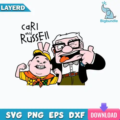 Cari and Russell Svg, Naughty Clipart Svg