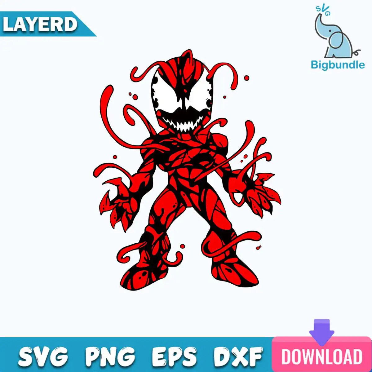 Chibi Venom Svg, Cute Venom Svg FIle