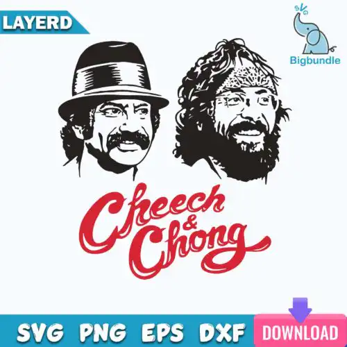 Cheech And Chong Svg, Trending Svg, Comedy Team Duo Svg, Pot Heads Svg, Two Head Svg