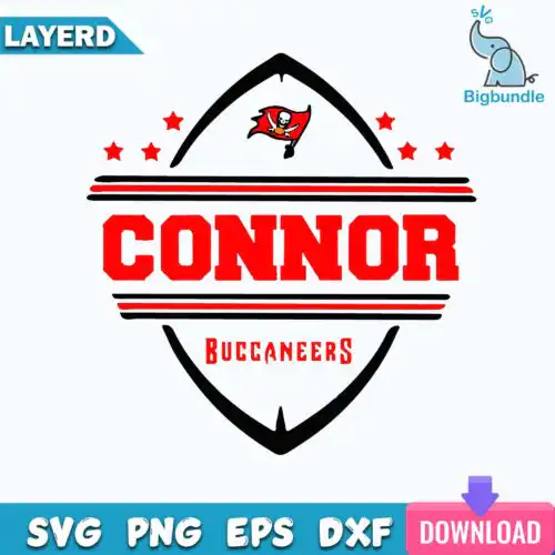 Connor Tampa Bay Buccaneers Svg, Tampa Bay Buccaneers Svg, Nfl Svg