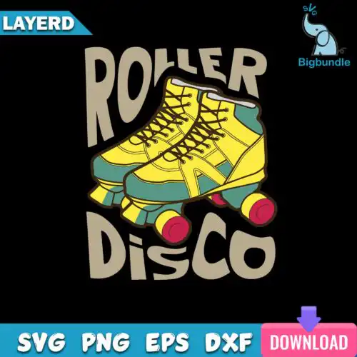 Cool Roller Disco Svg, Roller Skating Svg