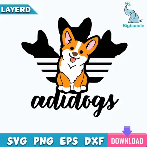 Corgi Adidogs Svg, Adidas Svg, Dog Svg
