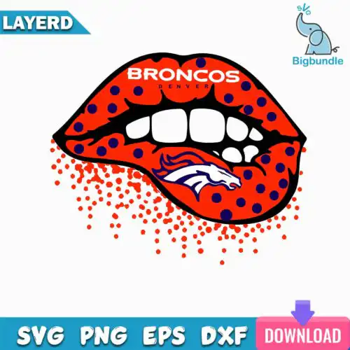 Denver Broncos Lips Inspired Svg, Broncos Svg, Denver Broncos Svg, NFl Svg