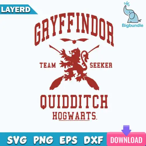 Harry Potter Gryffindor Quidditch Team Svg, Harry Potter Svg