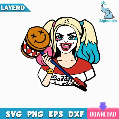 Harley Quinn Svg, Joker Svg, Cartoon Svg, Funny Svg