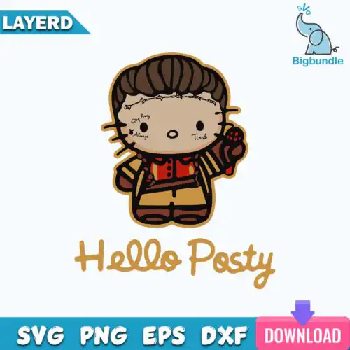 Hello Posty Svg, Hello Kitty Svg, Harry Potter svg