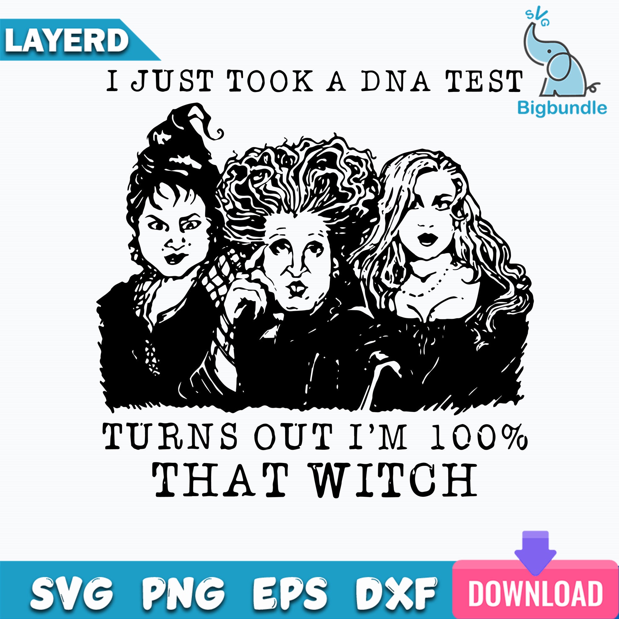 I Just Took A DNA Test Witch Hocus Pocus SVG, Sanderson Sisters SVG