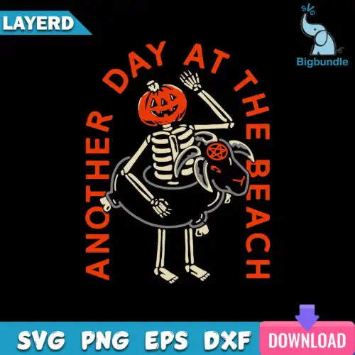 Funnyquotes_80.jpg Another Day At The Beach Svg, Funny Summer Skeleton Svg