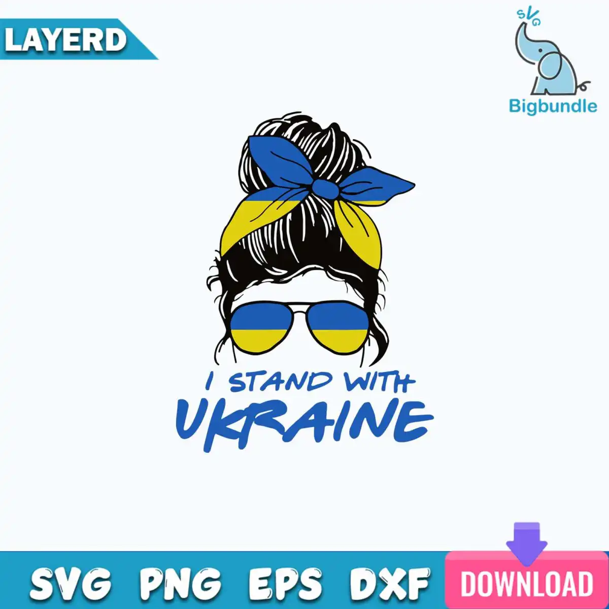funnyquotes_829.jpg I Stand With Ukraine Messy Bun Svg, Mom Life Svg