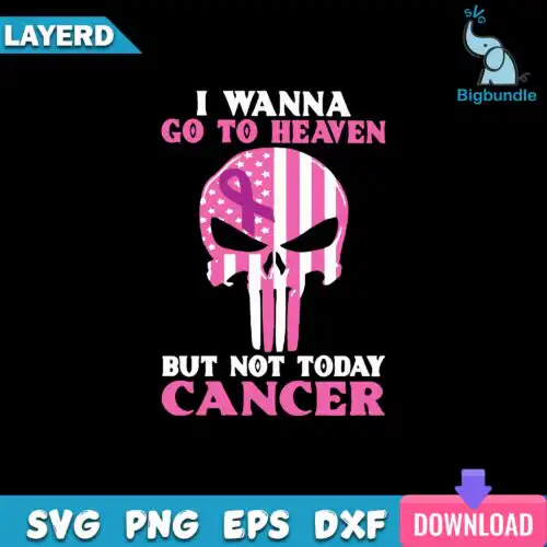 I Wanna Go To Heaven But Not Today Cancer Svg, Breast cancer Svg