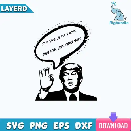 I'm The Least Racist Person Like Only 90s Svg, Funny Svg