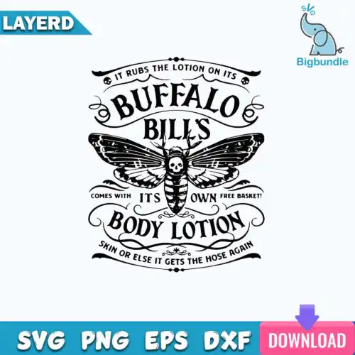 It Rubs The Lotion On Its Buffalo Bills Svg, Buffalo Bills Svg