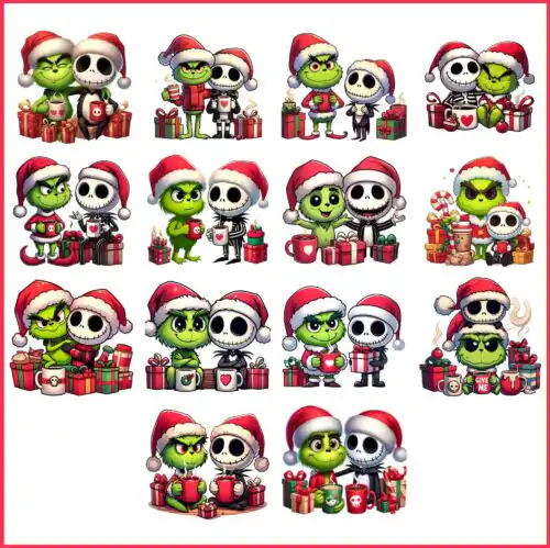 GrinchandJackbundlepng.jpg Jack and grinch Boujee christmas Png Bundle