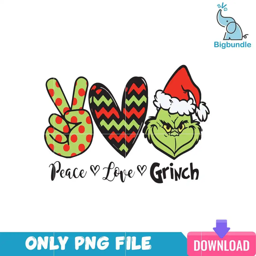 grinchpng_9.png Peace Love Grinch PNG