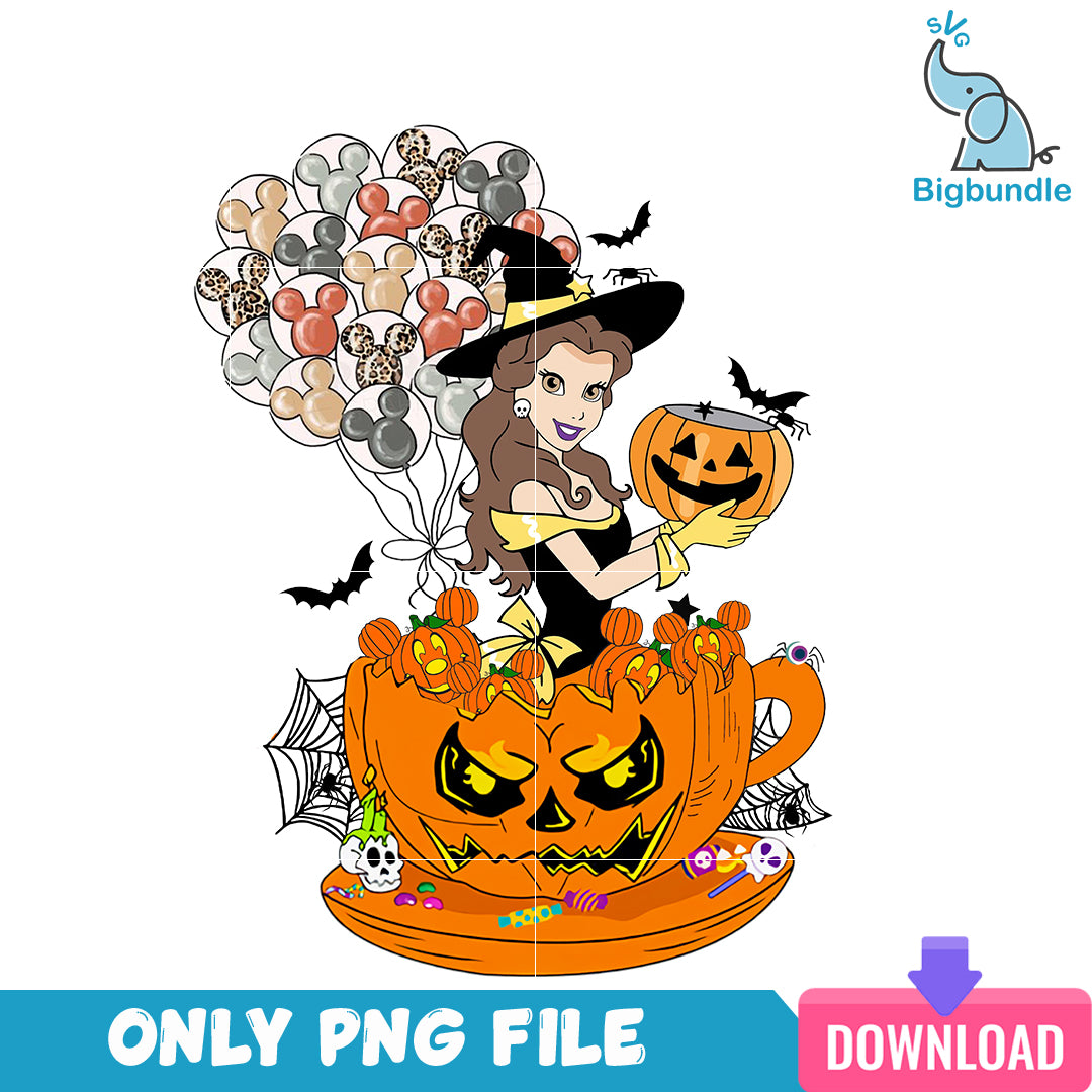 Halloween bella princess, halloween png, Digital download.